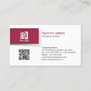 VoiceOver Artiste Talent Eenvoudig Visitekaartje