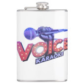 Voices 1 kant bedrukt brown heupfles (Voorkant)