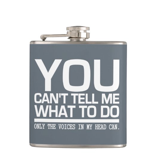 VOICES IN MIJN HOOFDmaatkolf Heupfles (Voorkant)