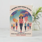 “Voices of Equality: A Tribute to Women's Power” Feestdagenkaart (Staand voorkant)