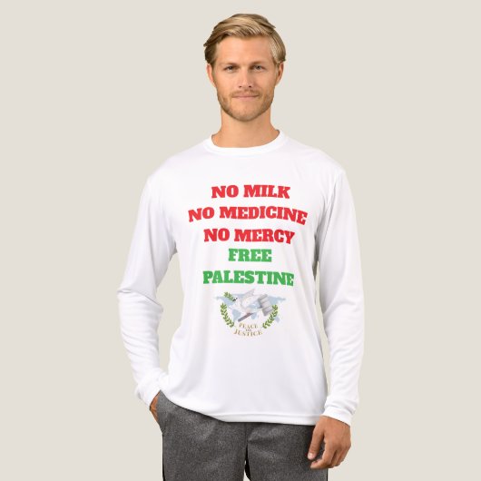 Voices of Palestine – Humanity Cries for Justice T Tri-Blend Shirt (Voorkant)