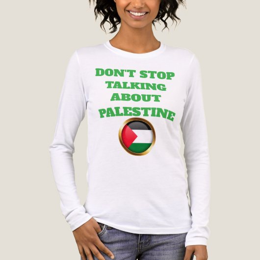 Voices of Palestine – Humanity Cries for Justice T Tri-Blend Shirt (Voorkant volledig)