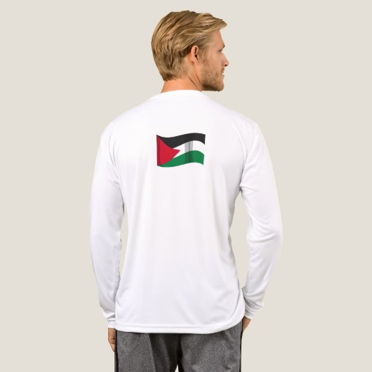 Voices of Palestine - Humanity Cries for Justice Tri-Blend Shirt (Achterkant)