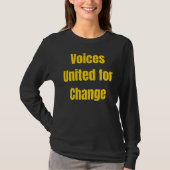 Voices United for Change T-shirt (Voorkant)