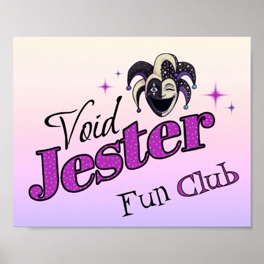 Void Jester Club – Lachende Chaos Nar Poster (Voorkant)