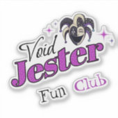 Void Jester Club – Lachende Chaos Nar Sticker (Voorkant)