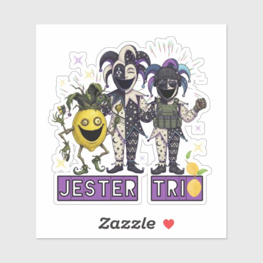 Void Jester Club Trio Sticker (Vel)