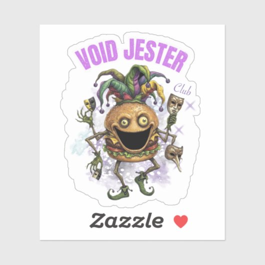 Void Jester Club - vriend Burger Sticker (Vel)
