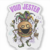 Void Jester Club - vriend Burger Sticker (Voorkant)