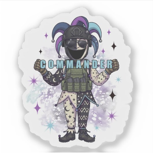Void Jester Vriend Commandant Sticker (Voorkant)