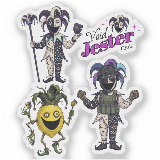 Void Jester Vrienden Sticker (Voorkant)
