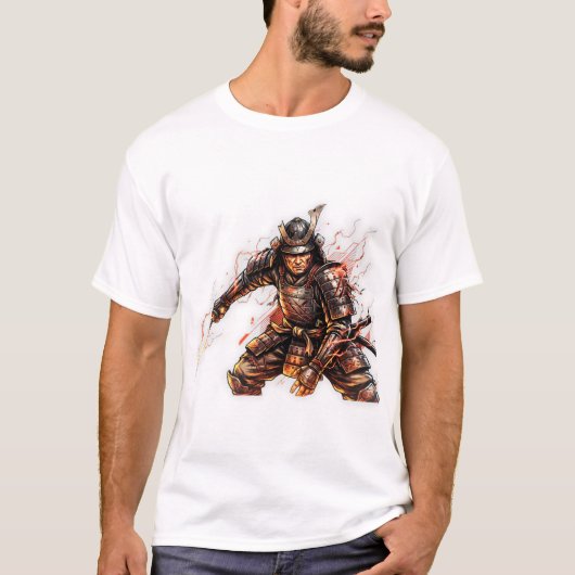 Void Samurai Donkere Esthetiek Witte T-Shirt – Jap (Voorkant)