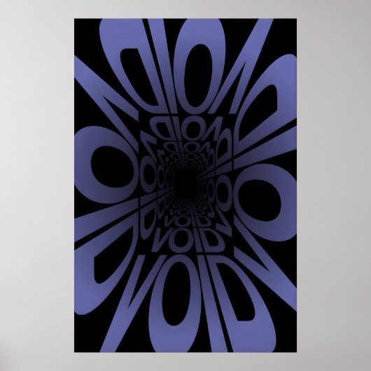 VOID Typografie Poster Surreal Zwart en Paars (Voorkant)