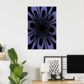 VOID Typografie Poster Surreal Zwart en Paars (Thuiskantoor)
