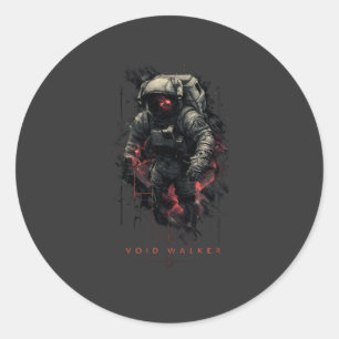 Void Walker Astronaut Heavy Metal Ronde Sticker