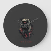 Void Walker Astronaut Zware Metalen Grote Klok (Voorkant)