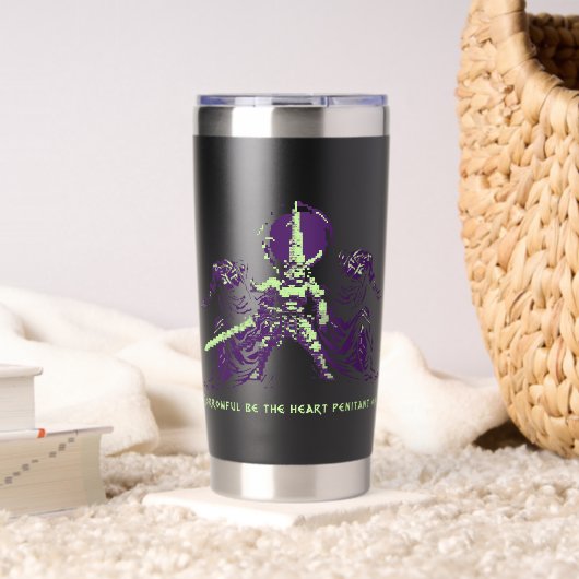 Voidforge "Boetvaardige Ene" Donkere Fantasy Pixel Geïsoleerde Drinkbeker (Woonkamer (Gedraaid)  )