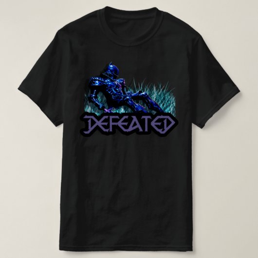 VoidForge "Verslagen" Dark Fantasy Gevallen Ridder T-shirt (Design voorkant)
