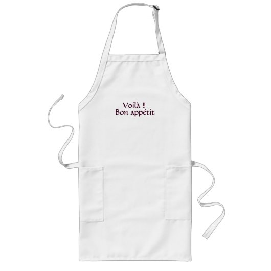 Voilà! Bon appétit Lang Schort (Voorkant)