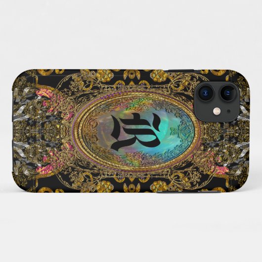 Voitbanne Beauful Unique Romantic Monogram Case-Mate iPhone Case (Achterkant (horizontaal))