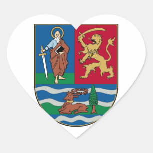 Vojvodina grb, wapen hart sticker