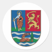 Vojvodina grijpen, wapen ronde sticker (Voorkant)