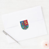 Vojvodina grijpen, wapen ronde sticker (Envelop)
