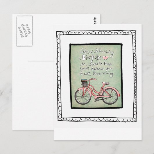 Vol25 - Het leven is als fietsen Briefkaart (Voorkant / Achterkant)
