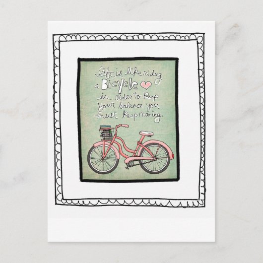 Vol25 - Het leven is als fietsen Briefkaart (Voorkant)