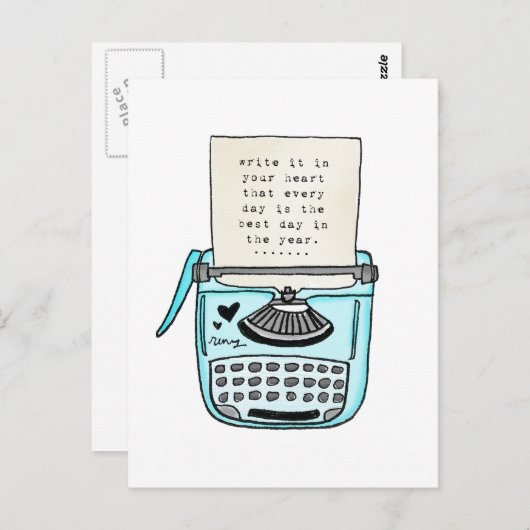 vol25 schrijf het in je hart briefkaart (Voorkant / Achterkant)