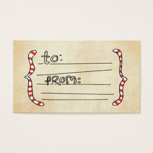 Vol25 - Serie met cadeautjes label 2 Visitekaartje (Voorkant)