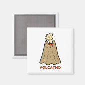 Vol-cat-no Schattigee Cat Pun Magnet (Voorkant / Achterkant)