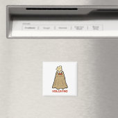 Vol-cat-no Schattigee Cat Pun Magnet (Insitu (Vaatwasser))