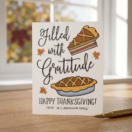 Vol Dankbaar Gelukkig Thanksgiving Feestdagenkaart