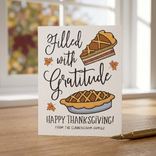 Vol Dankbaar Gelukkig Thanksgiving Feestdagenkaart