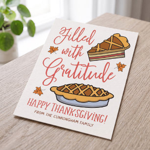 Vol Dankbaar Gelukkig Thanksgiving Feestdagenkaart