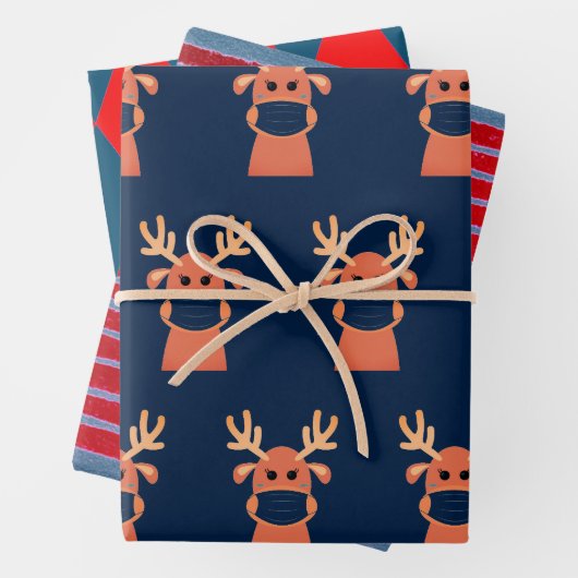 VOL DEER MET FACE MASK FLAT SHEET Wrapping Paper (In situ)
