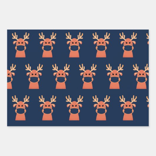 VOL DEER MET FACE MASK FLAT SHEET Wrapping Paper (Voorkant)