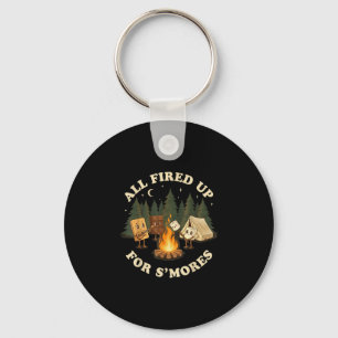 Vol enthousiast voor smores grappig camping ontwer sleutelhanger