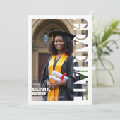 🎓Vol‑Foto Afstudeerfeest Kaart (Staand voorkant)