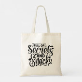Vol geheimen en snacks Canvas tas (Achterkant)