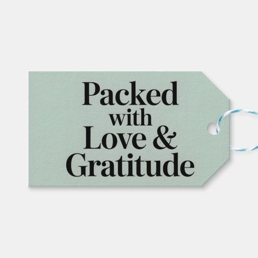 Vol Gevoelens van Dankbaarheid Cadeaulabel (Voorkant (Horizontaal))
