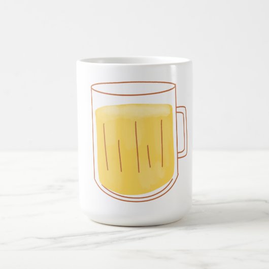 Vol glas bier koffiemok (Center)