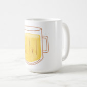 Vol glas bier koffiemok (Voorkant rechts)
