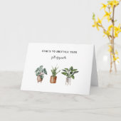 Vol groei Plant minnaar moderne Happy Birthday Kaart (Gele Bloem)