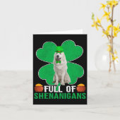 Vol Iets van Shenanigans Ierse Great Pyrenees Hond Kaart (Gele Bloem)
