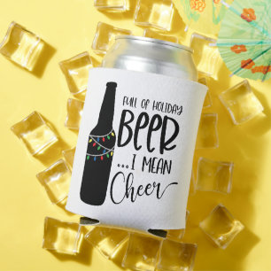 vol kerstbier en kerst   Funny Drink Blikjeskoeler