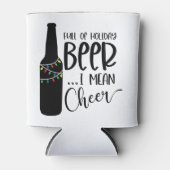 vol kerstbier en kerst | Funny Drink Blikjeskoeler (Voorkant)