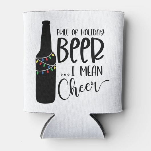 vol kerstbier en kerst | Funny Drink Blikjeskoeler (Voorkant)