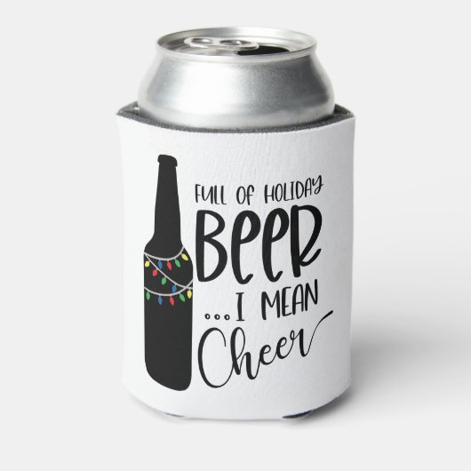 vol kerstbier en kerst | Funny Drink Blikjeskoeler (Blikje Achterkant)